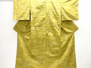 アンティーク　抽象模様織り出し十日町紬着物